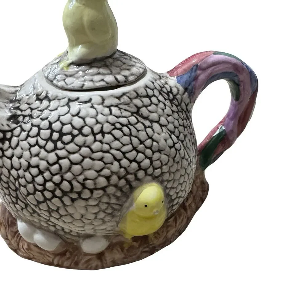 Rooster With Chicks Teapot Kitchen Decor Easter Decor Coffee Spring Cottagecore